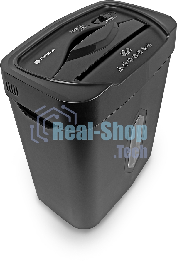 Шредер ГЕЛЕОС УМ22-4 DIN P-4 (4 ур-нь секр.), фрагмент 4х35мм, 14 лист (70г/м2), CD/пл.карты/скрепки/скобы, 22 литра