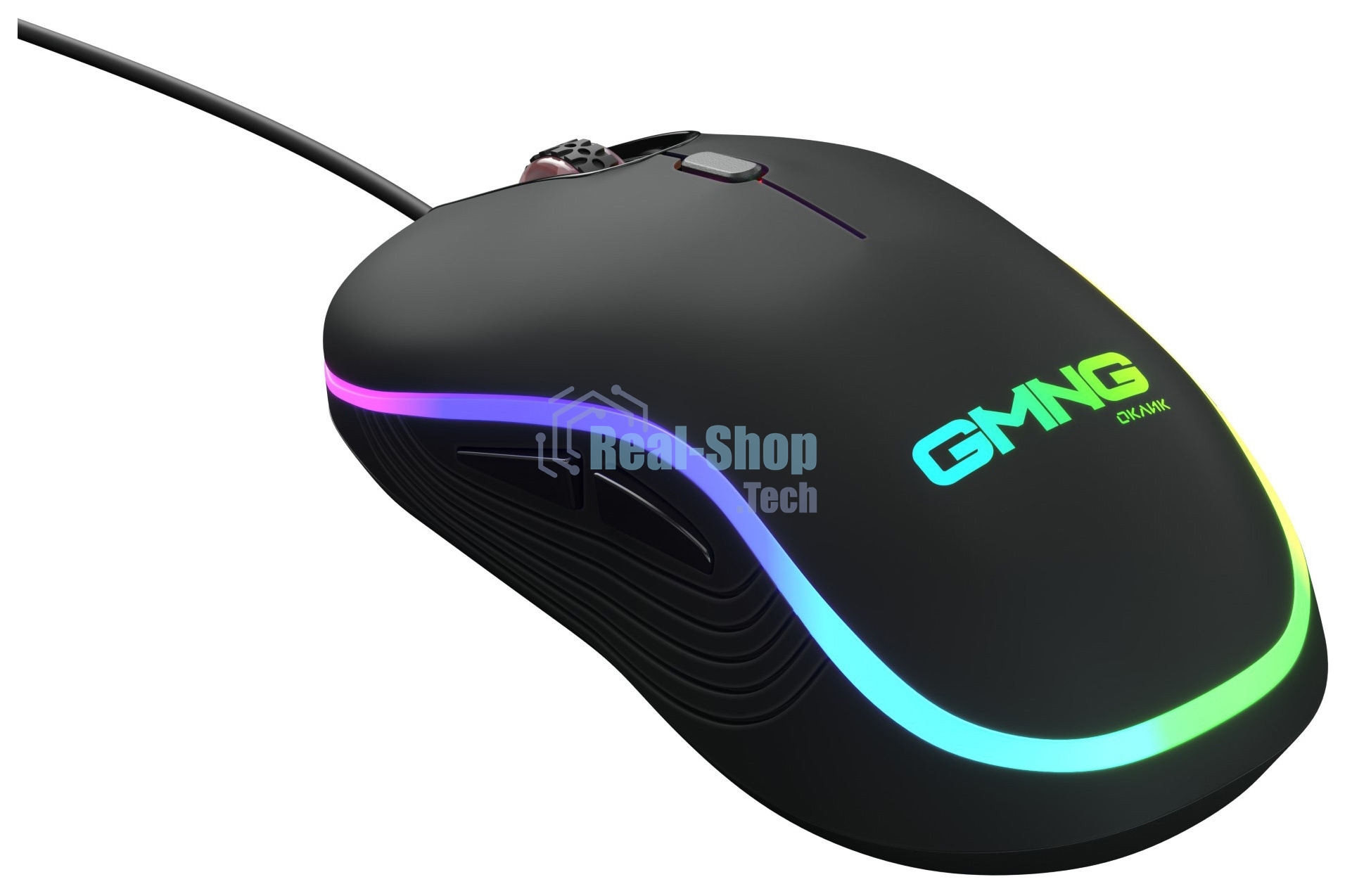 Мышь проводная Oklick GMNG 723GM черный, 3200 dpi, USB, кнопки - 6