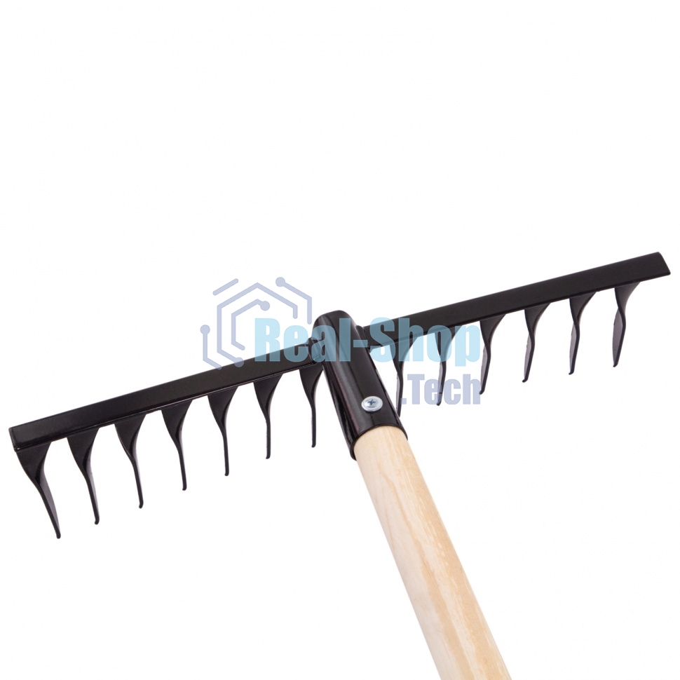 Грабли Сибртех 14-зубые, 350мм, с черенком, витые