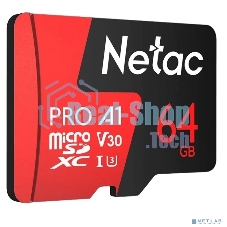Флеш карта MicroSD card Netac P500 Extreme Pro 64Gb, retail version w/o SD adapter