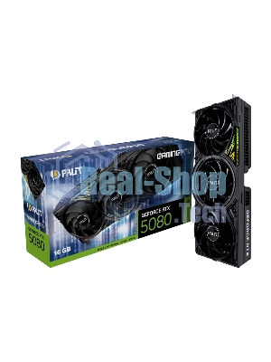 Видеокарта Palit PA-RTX 5080 GAMINGPRO 16Gb GDDR7 256bit 3xDP HDMI 3FAN RTL
