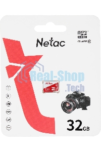 Флеш карта Netac P500 ECO 32Gb MicroSDHC C10 up to 80Mb/s, retail pack card only