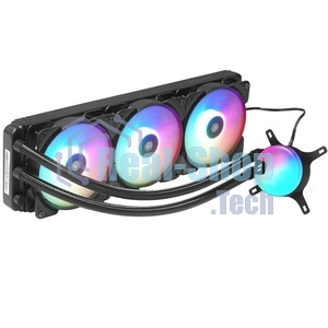 Система жидкостного охлаждения для ПК/Water Cooling System Fractal Design Lumen S36 V2 RGB (200W, 360mm, Black, ARGB/Fans: 3x120mm, 56CFM, 33.2dBA, 2000RPM/Pump height 67mm, 22dBA, 4000RPM, Rad thickness 27mm/S: 1851, 1700, 1200, 115X, 2011, 2066, AM5, AM4)