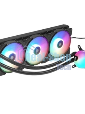 Система жидкостного охлаждения для ПК/Water Cooling System Fractal Design Lumen S36 V2 RGB (200W, 360mm, Black, ARGB/Fans: 3x120mm, 56CFM, 33.2dBA, 2000RPM/Pump height 67mm, 22dBA, 4000RPM, Rad thickness 27mm/S: 1851, 1700, 1200, 115X, 2011, 2066, AM5, AM4)