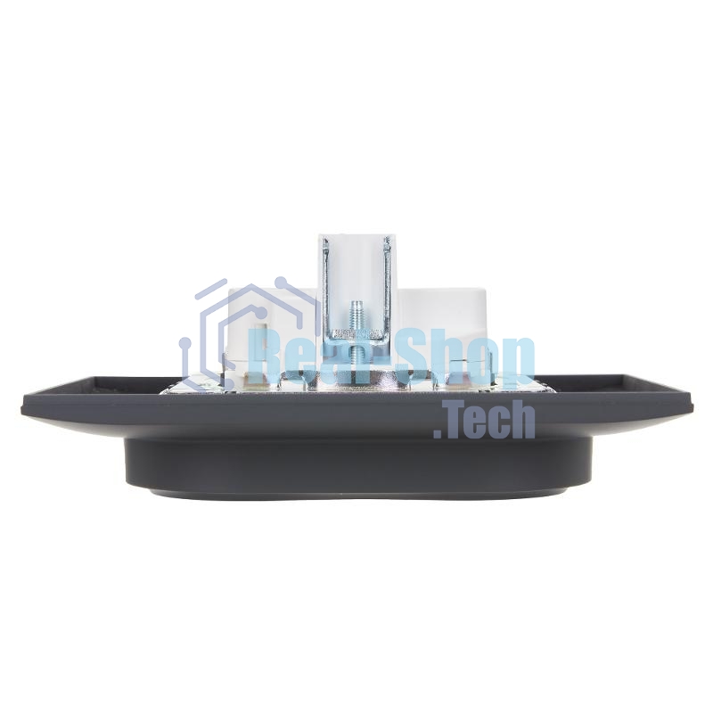 Розетка 2-м IEK SKANDY SK-R07G графит SK-R24-16-K53-F 16А с заземл. защ. штроки в сборе