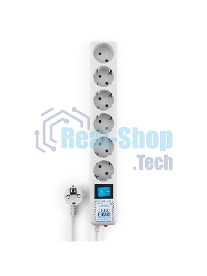 Фильтр-удлинитель PowerCube PRO (SPL(5+1)-16B-P-5М) 5.0 м, LC контур - подавление В/Ч помех, 16А/3,5 кВт