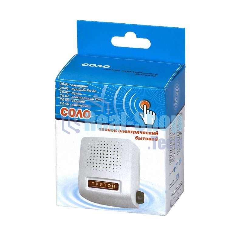 Звонок дверной проводной Соло соловей 220В 80-90дБА бел. Тритон СЛ-05