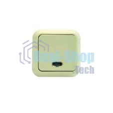 Выключатель 1-кл. Makel ОП 10А IP20 с подсветкой крем.