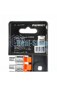 Набор торцовых головок PATRIOT SSR-1/4, CrV сталь, трещотка, удлинитель, 12 предм.Тороцовые головки 10 шт: 4,5,6,7,8,9,10,11,12,13 мм удлинитель 100мм 1шт трещотка 72 зуба 1 шт