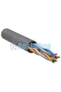 Кабель связи ITK витая пара U/UTP, кат.6, 4 пары 23AWG solid, 305м, ПВХ, серый