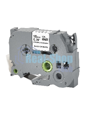 Кассета с лентой S'OK by Sakura Printing TZES241 для Brother, черный на белом, 18мм/8м, наклейка
