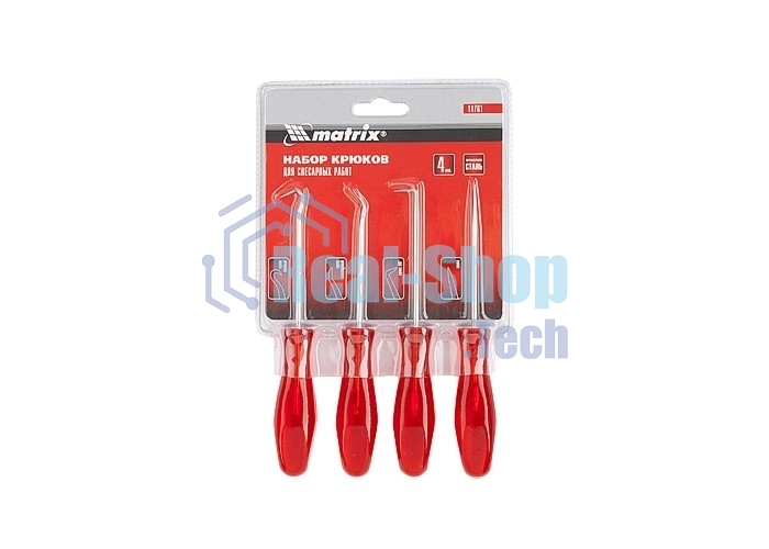 Набор крюков Matrix для слесарных работ, 4 шт.