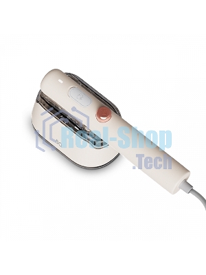Ручной отпариватель BQ SG1009H Beige, Мощность 1000 Ватт, 2 в 1: Отпаривание и глажка, Быстрый нагрев, Для всех типов ткани,Вертикальное и горизонтальное отпаривание, Сухая глажка, Тефлоновое покрытие подошвы, Подставка и мерный стакан в комплекте, Устрой