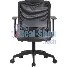 Кресло компьютерное Cactus CS-MC333-BKRD черный, сиденье темно-красный, сетка/ткань, низк.спин. крестов. пластик, пластик черный