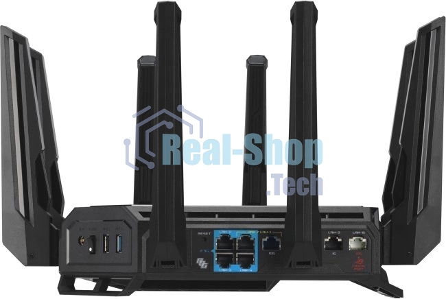 Маршрутизатор ASUS GT-BE19000, черный/красный, 90IG0850-MO9A0V