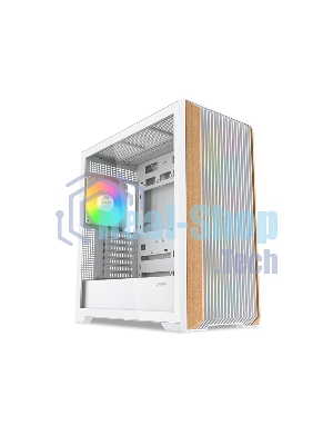 Компьютерный корпус без блока питания SAMA Z60 белый, Midi-Tower, TG, 4x140мм ARGb, 2xUSB 3.0 + 1xUSB 3.1 Type-C, E-ATX, ATX, mATX, mITX белый