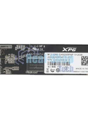 Накопитель SSD XPG SX8200 Pro, 512 Gb, PCIe 3.0 x4, M.2 2280, NVMe, R/W 3350/2350, с радиатором