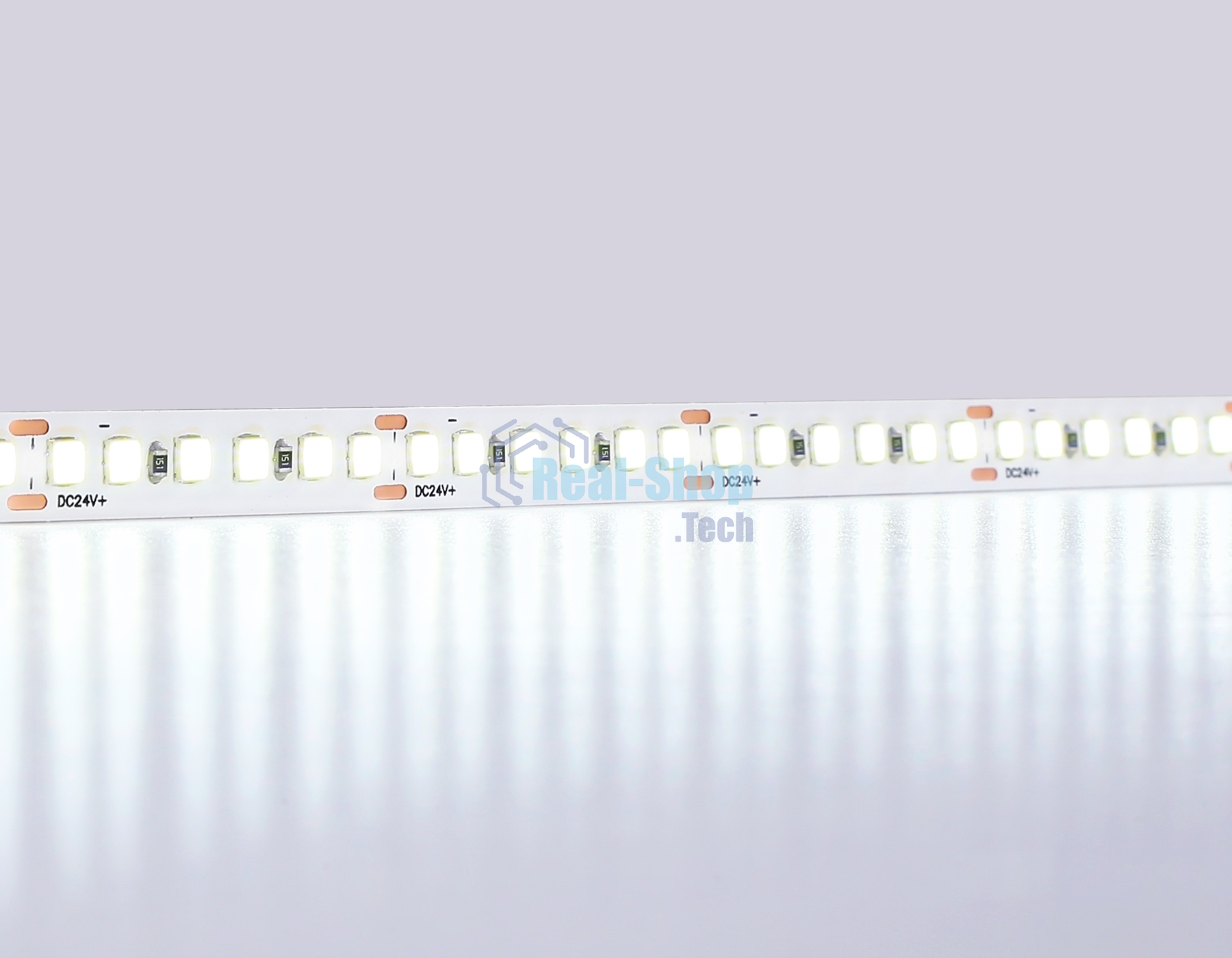 Светодиодная лента Ambrella light GS3213 2835 180Led/ 14.4W m/ 24V IP20 6500K/ 5000*10*1.2mm (2 конт.)