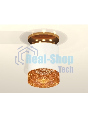 Светильник Ambrella Light XS7401123 SWH/PYG/CF белый песок/золото желтое полированное/кофе MR16 GU5.3 (N7929, C7401, N7195)