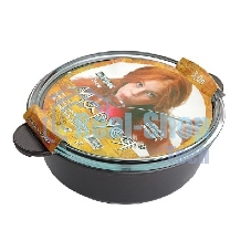 Жаровня МАРУСЯ 3326ж со стекл. крышкой д.26см а/п литая 3л. 26см. со стекл. крышкой. Серия СТАНДАРТ литая алюминиевая посуда с антипригарным покрытием, толщина стенок 4,5 мм, толщина дна 6мм.