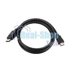 Кабель Cablexpert DisplayPort->HDMI, 5м, 20M/19M, черный, экран, пакет