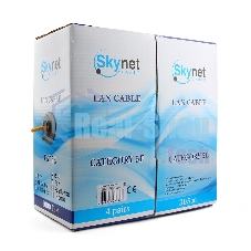 Кабель SkyNet Premium FTPнг-LSZH 4x2x0,51, низкое дымовыделение, нулевое содержание галогенов, медный, FLUKE TEST, кат.5e, однож., 305 м, box, оранжевый