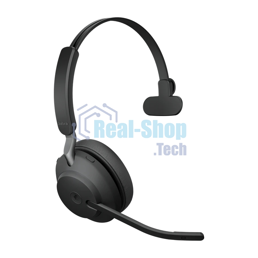 Гарнитура Jabra Evolve2 65 MS Mono чёрный, беспроводная + проводная, Bluetooth, до 35 ч, подсветка