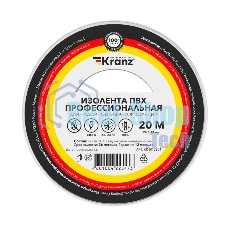 Изолента ПВХ Kranz профессиональная, 0.18х19 мм, 20 м, белая (10 шт./уп.)