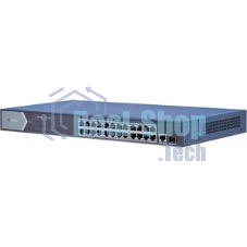 Коммутатор Hikvision DS-3E0526P-E 25G 1SFP 24PoE+ 270W неуправляемый