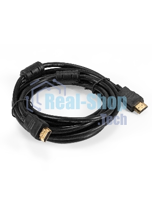 Кабель HDMI ExeGate EX-CC-HDMI-3.0F (19M/19M, 3м, v1.4b, ферритовые кольца, позолоченные контакты)