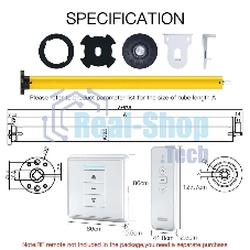 Привод MOES Motor ZC-AM25, Zigbee, DC 5В, 1600 мА