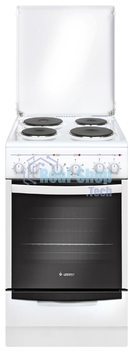Плита электрическая Gefest 5140-01 белый, конфорок 4 электрических, духовка 55 л, 50 см x 85 см x 58.5 см