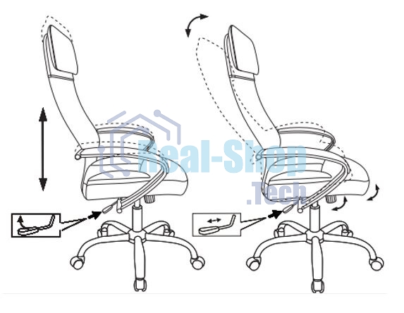 Кресло руководителя Бюрократ CH-608SL/BLACK TW-01 TW-11 черный, искусст.кожа/ткань, крестовина хром, спинка сетка