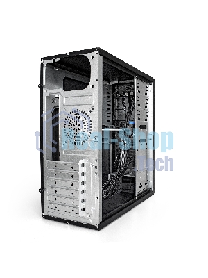 Компьютерный корпус Miditower ExeGate CP-603UB Black, ATX, (без БП), 2*USB+2*USB 3.0, Audio, замок блокировки кнопки питания