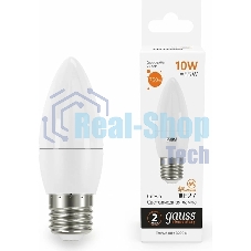 Лампа cветодиодная Gauss Elementary Свеча 10W 750lm 3000K E27 LED