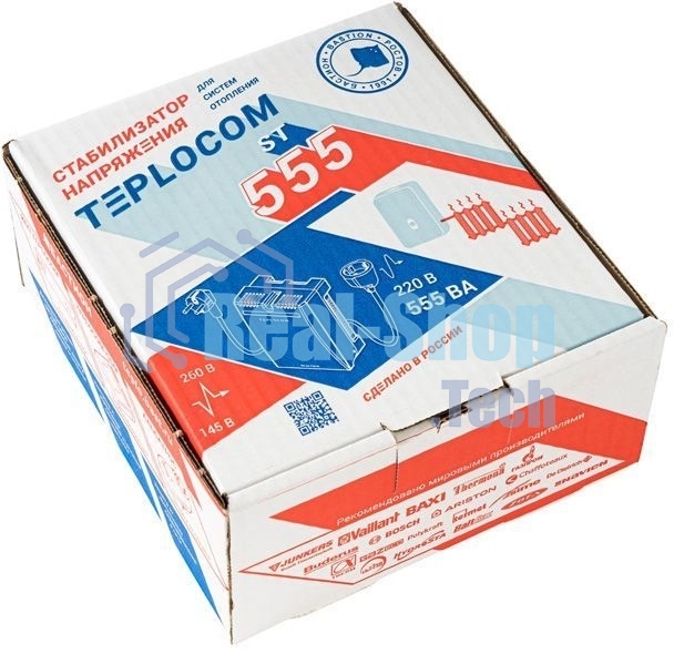 Стабилизатор напряжения TEPLOCOM ST-555 1ф 555В.А 145-275В Бастион 555