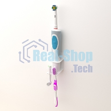 Держатель Rexant для хранения электрических зубных щеток и насадок, монтаж без сверления, белый