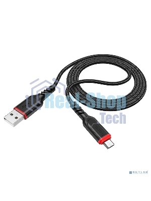 Кабель USB Micro/HOCO HC-44890 X59/1m/2.4A/Нейлон/черный