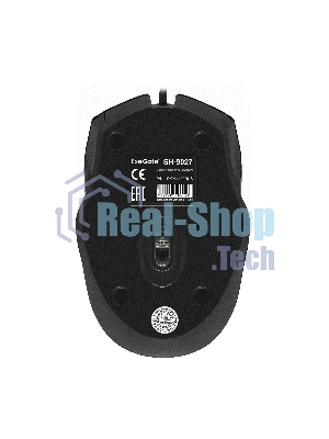 Мышь проводная ExeGate Professional Standard SH-9027 черный, 1000 dpi, USB, кнопки - 3