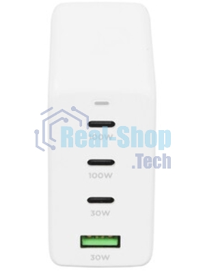 Зарядное устройство Cablexpert MP3A-PC-66 100Вт GaN, 5A, QC5.0/PD, 3xType-C, 1xUSB, белый, коробка