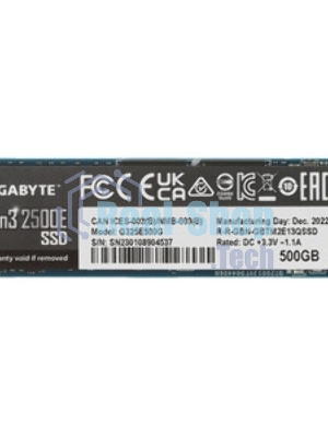 Накопитель SSD GIGABYTE AORUS Gen3 2500E, 500Gb, M.2 2280, PCIe 3.0 x4, NVMe, R/W 2300/1500