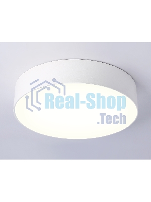 Потолочный светодиодный светильник Ambrella light FV5519 WH белый LED 26W 3000K D220*58 (Без ПДУ)