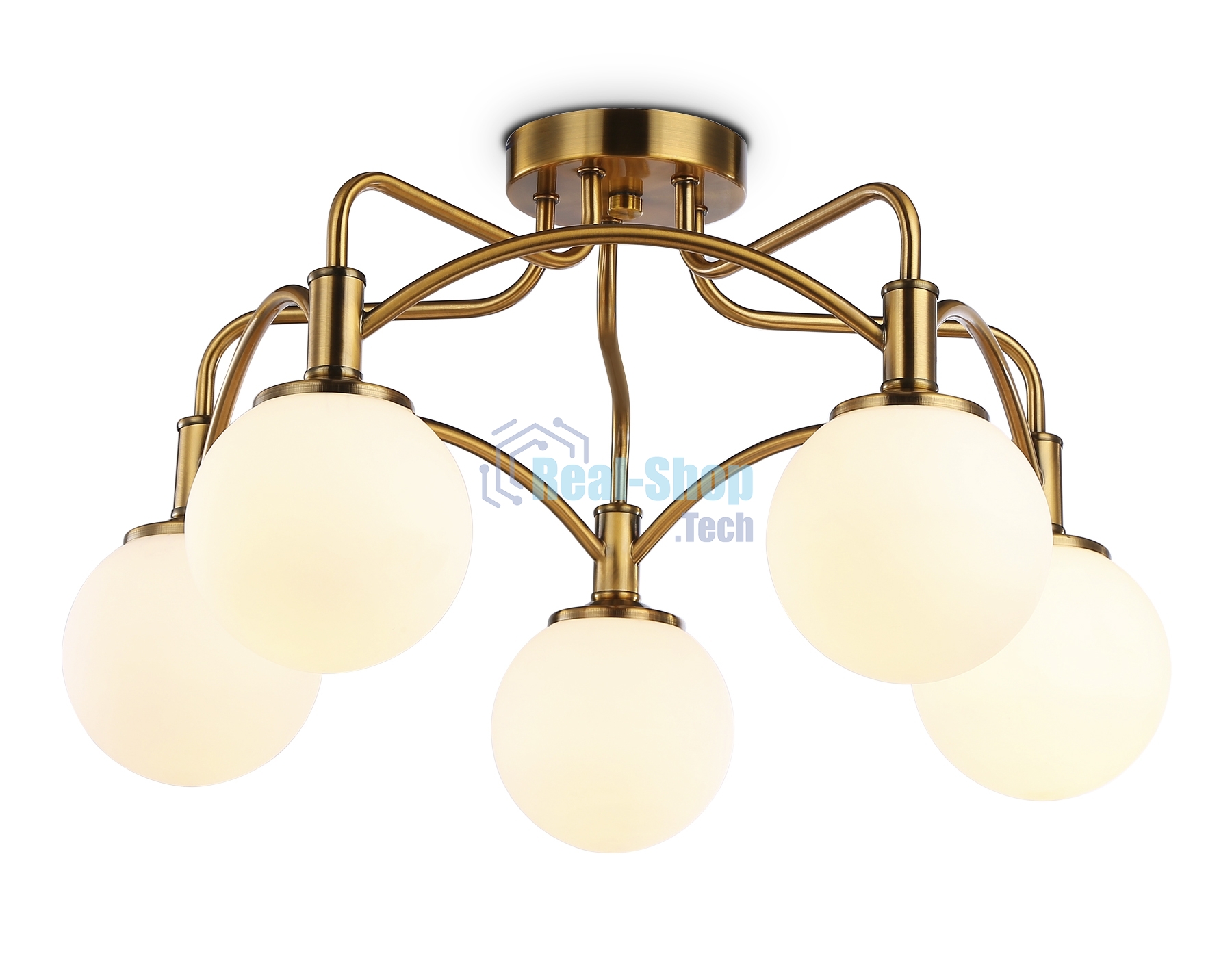 Светильник Ambrella light TR3212/5 GD/FR золото/белый матовый E27*5 max 40W D560*302