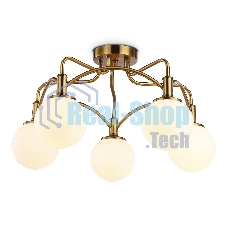 Светильник Ambrella light TR3212/5 GD/FR золото/белый матовый E27*5 max 40W D560*302