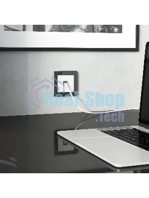 Розетка Ethernet RJ-45 cat. 6A экранированная (белый)