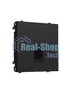 Комплект механизма компьютерной розетки SIGMA Черный Мягкое касание RJ-45 экранированной с/ш QUANT PRO (SP9920, PR185)