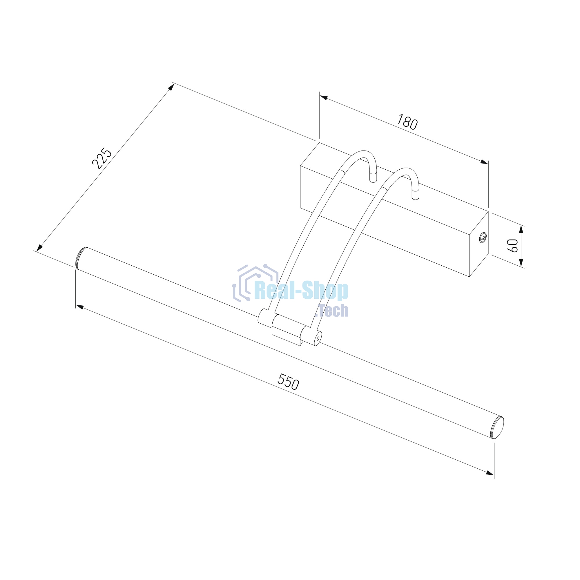 Светильник настенный светодиодный MRL LED 10W 1011 IP20 / Simple LED бронза 3000К