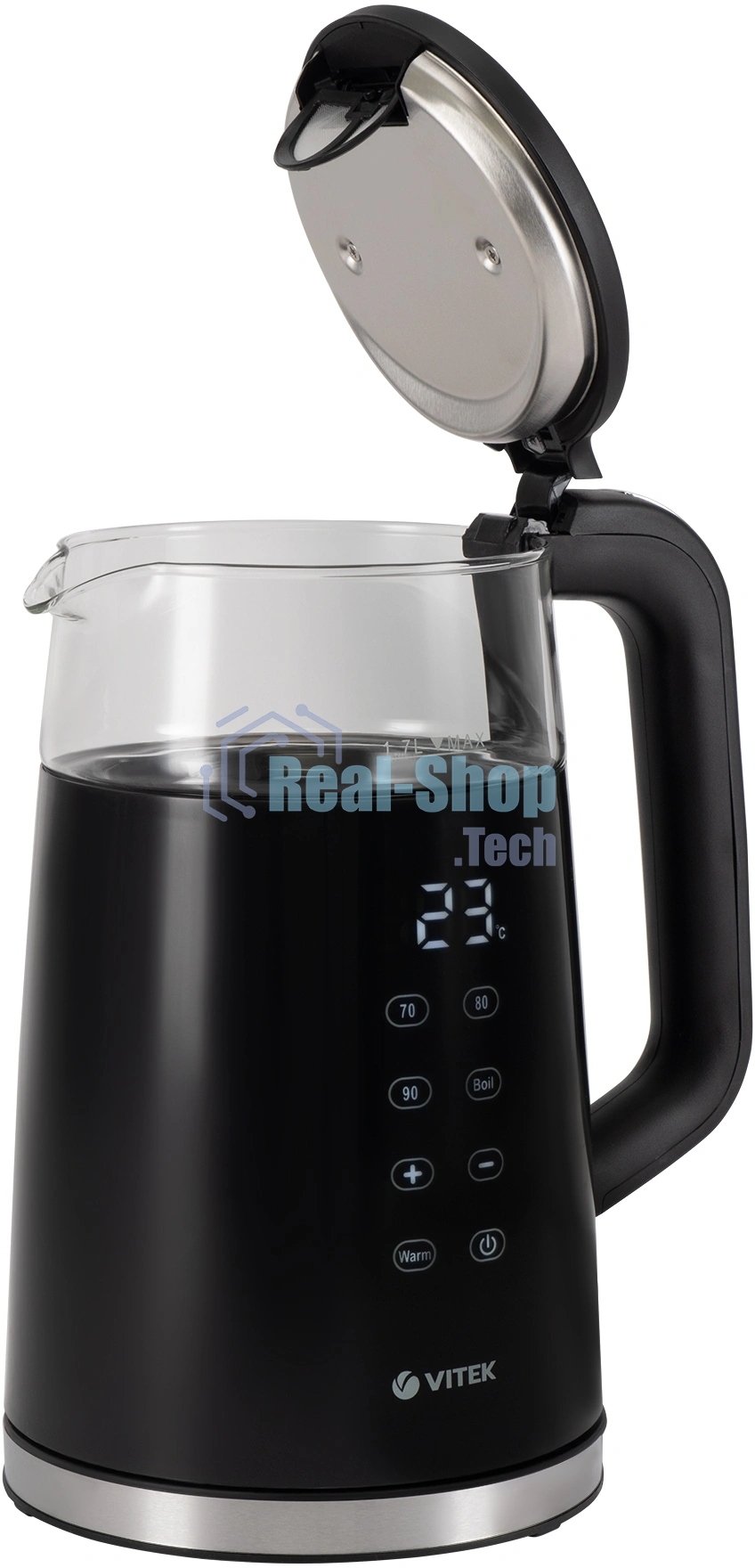 Чайник электрический Vitek VT-8827 1.7л. 2200Вт разноцветный корпус: стекло/металл