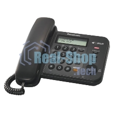 Телефон проводной Panasonic KX-TS2358RUB черный АОН,Caller ID,ЖКД,блокировка набора,выключение микрофона,кнопка 