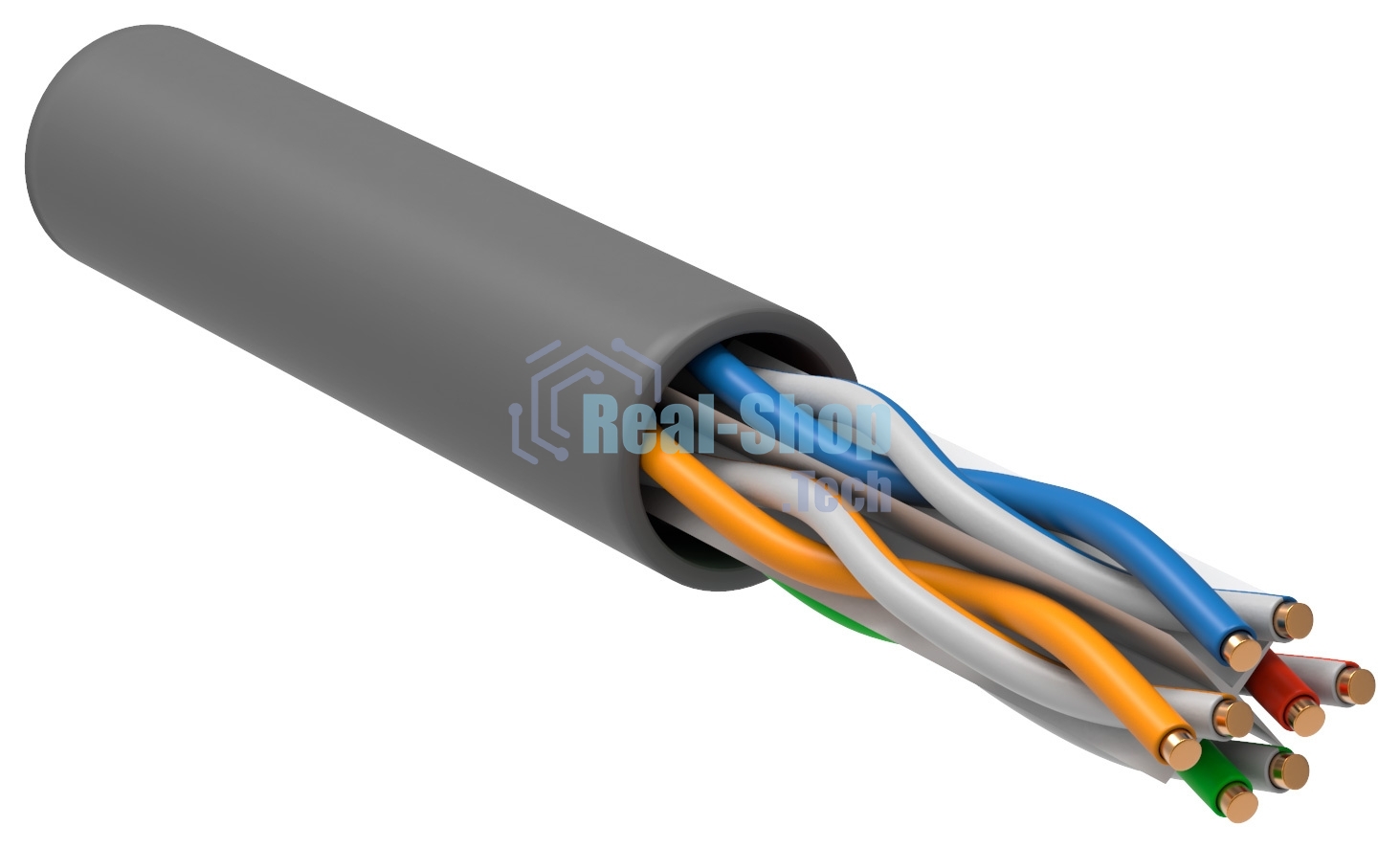 Кабель связи витая пара U/UTP, кат.6 4x2х23AWG solid, LSZH, 305м, серый Кабель связи витая пара U/UTP, кат.6 4x2х23AWG solid, LSZH, 305м, серый